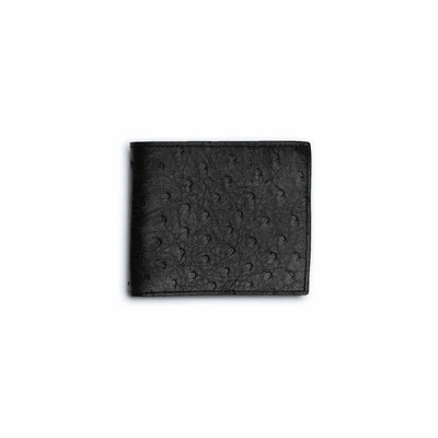 Ferrini Full Quill Ostrich Billfold Black 4 AABF-BL  - from alligatorwarehouse.com