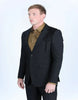 Men's Western Black Suit Sport Coat with Suede Yokes and Elbow Patches 2   - from alligatorwarehouse.com