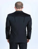 Men's Western Black Suit Sport Coat with Suede Yokes and Elbow Patches 3   - from alligatorwarehouse.com