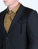 Men's Western Black Suit Sport Coat with Suede Yokes and Elbow Patches 4   - from alligatorwarehouse.com