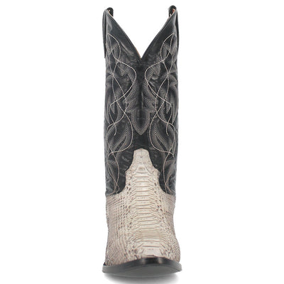 Dan Post Men’s Manning Black and Natural Python 13” Round Toe Leather Boot 4 DP3036_7_D  - from alligatorwarehouse.com