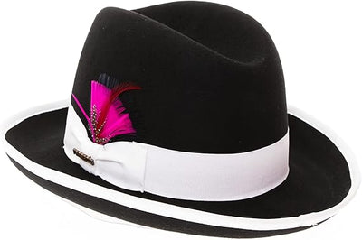 Premium Godfather Hat - Homburg Hat - Men's Homburg 2   - from alligatorwarehouse.com