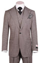 Black And White Check, Pure Wool, Wide Leg Suit And Vest