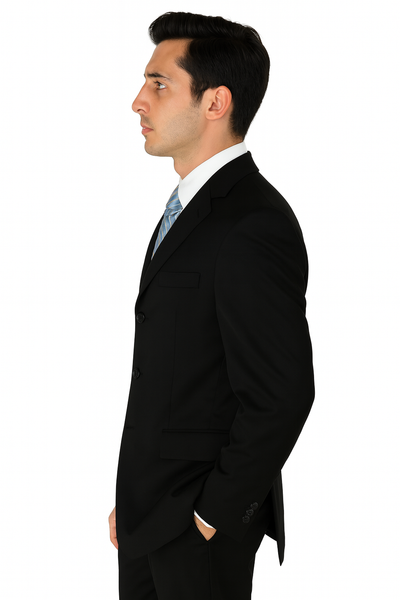 Mens Classic 3 button 2 Piece Suit in Navy 10 5802K-Navy-38R  - from alligatorwarehouse.com