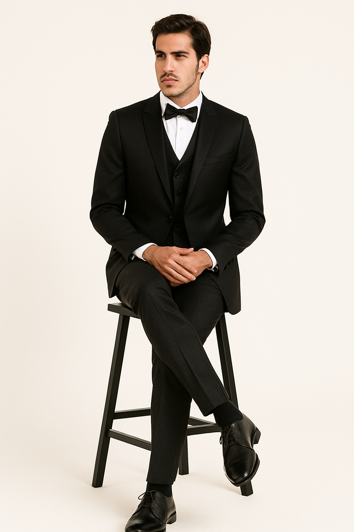 Elite-Black-satin-suit-wedding-prom