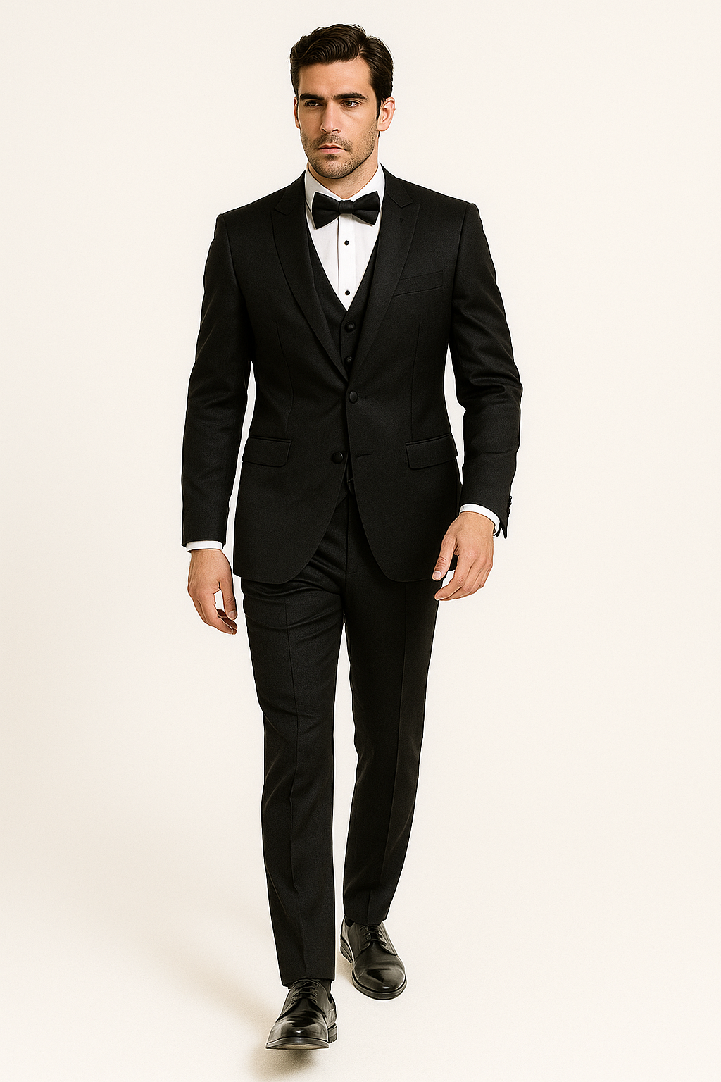 Elite-Black-satin-suit-wedding-prom 5 M390SK-6-34s  - from alligatorwarehouse.com