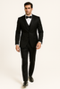Elite-Black-satin-suit-wedding-prom 5 M390SK-6-34s  - from alligatorwarehouse.com