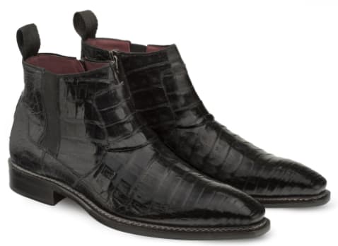 Blackmore Genuine Crocodile Black By Mezlan Made In Spain Brand