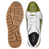 Men's Belvedere Blake Calf & Ostrich Leg Dress Sneaker in Lime Green & White 3 MEN 33629 LIME/WHITE-M-09  - from alligatorwarehouse.com