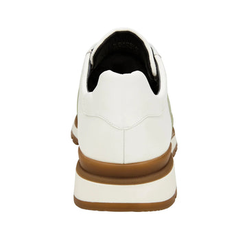 Men's Belvedere Blake Calf & Ostrich Leg Dress Sneaker in Lime Green & White 5 MEN 33629 LIME/WHITE-M-09  - from alligatorwarehouse.com