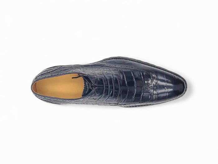 Carrucci Blucher Style Alligator Embossed Oxford