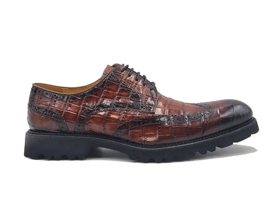 Blucher Style Alligator Embossed Oxford 16 KS482-11EWHISKY8  - from alligatorwarehouse.com
