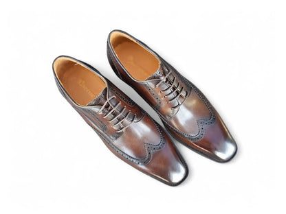 Carrucci Wingtip Derby Blucher - Luxury Men's Dress Shoe