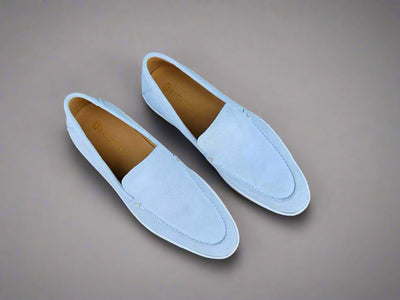 Blue Suede Loafer 2 KS529-12SOCEANBLUE9  - from alligatorwarehouse.com