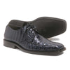 Los Altos Oxford Blue Caiman & Belly Crocodile Shoes 8   - from alligatorwarehouse.com
