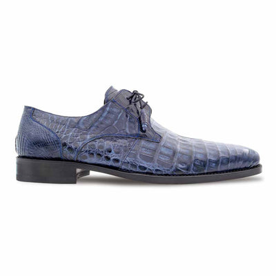 Mezlan Anderson Blue Genuine Crocodile Lace-Up 3   - from alligatorwarehouse.com