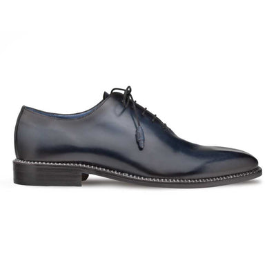 Enterprise Blue Calfskin Men’s Plain Toe Shoe By Mezlan Made In Spain Brand 2   - from alligatorwarehouse.com