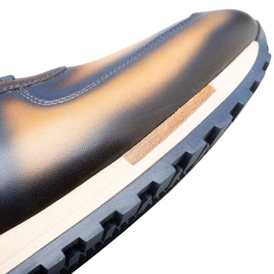 Men's Latini Blue Multi-Tone Genuine Calfskin Sneakers By Mezlan Made In Spain Brand 4   - from alligatorwarehouse.com