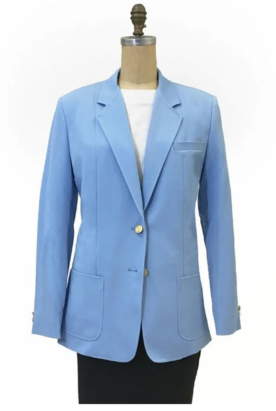 Executive Apparel Ultralux Women's Carolina Blue Blazer Jacket 1   - from alligatorwarehouse.com