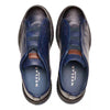Mezlan Men's Blue Calcio Deer Skin Slip On Sneakers 2   - from alligatorwarehouse.com