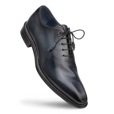 Enterprise Blue Calfskin Men’s Plain Toe Shoe By Mezlan Made In Spain Brand 1   - from alligatorwarehouse.com