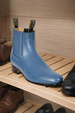 Blue Jean Los Altos Boots Men’s Charro Botín Short Ankle Deer Leather Boots