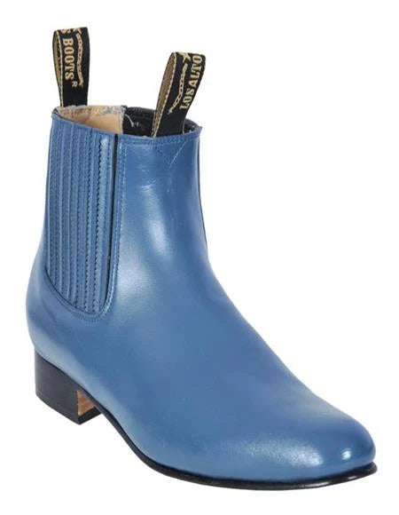 Blue Jean Los Altos Boots Men’s Charro Botín Short Ankle Deer Leather Boots