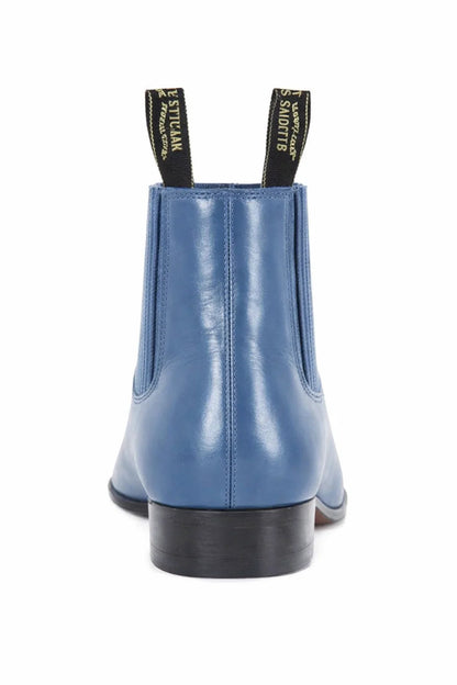 Blue Jean Los Altos Boots Men’s Charro Botín Short Ankle Deer Leather Boots