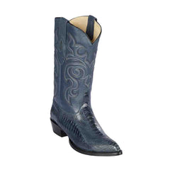 Los Altos Men's Blue Jean Ostrich Leg Boots