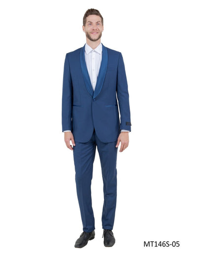 Cobalt Blue Tuxedo with Blue Lapel - All Indigo Blue Wedding Suit - Dark Royal 1   - from alligatorwarehouse.com