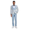 2024 Prom Special Blue Tuxedo Suit w/ Double-Breasted Vest by Tazzio 3   - from alligatorwarehouse.com