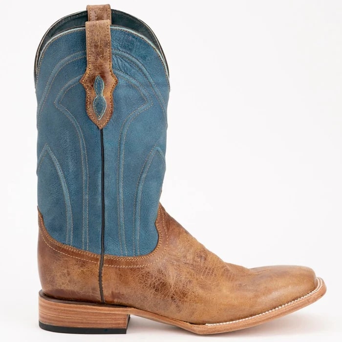 Ferinni Boot - Mens Dress Cowboy Boot  - Ferrini Men's Maddox Leather Boots Handcrafted - Antique Saddle in Antique Saddle