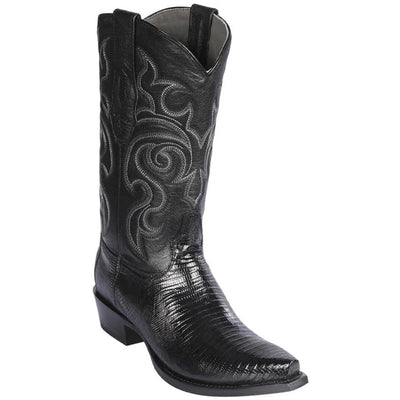 J Toe Cowboy Boots - J Toe Western Boots - Los Altos Boots - Mens Dress Cowboy Boot - Low Priced Black Lizard Cowboy Boots J-Toe- in   Black 1   - from alligatorwarehouse.com