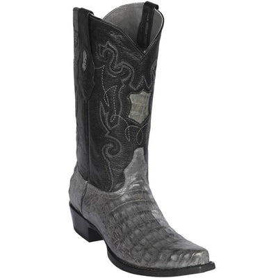 Los Altos Boots - Mens Dress Cowboy Boot - Low Priced Grey Caiman Cowboy Boots - in Grey 1   - from alligatorwarehouse.com