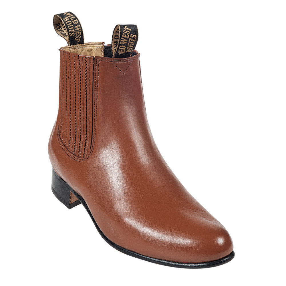 Wild West Men's Deer Leather Ankle Boots - VaqueroBoots.com - 5