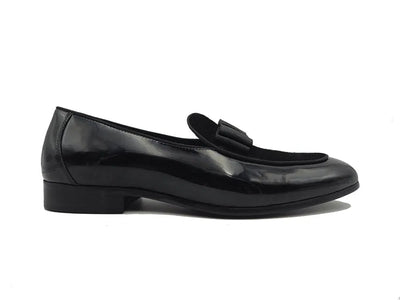 Bow Tie Patent Leather Formal Shoe 5 KS525-210SPBLACK8  - from alligatorwarehouse.com