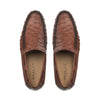 Brandy Genuine Ostrich Dress Moccasin By Mezlan Made In Spain Brand 2   - from alligatorwarehouse.com