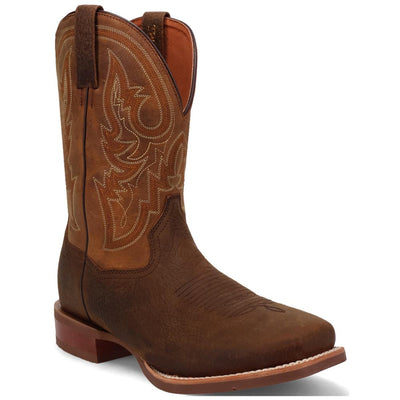 Dan Post Men's Bridgestone Chocolate & Tan Square Toe Western Boots 2 DP5171_7.5_D  - from alligatorwarehouse.com