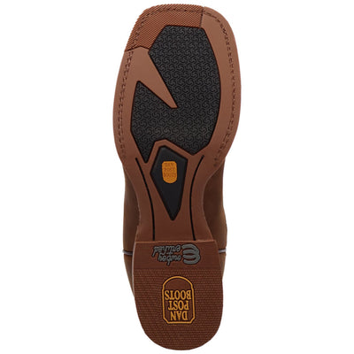 Dan Post Men's Brigston Brown Leather Broad Square Toe Western Boots 4 DP5172_7_D  - from alligatorwarehouse.com