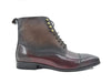 Brogue Cap Toe Leather Boot 8 KB524-15BLACK65  - from alligatorwarehouse.com