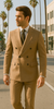 Wool Suit - Italian Made Business Suit by Statement Men's 100% Wool 2 Piece Double Breasted Suit - Subtle Windowpane 9 SD-104_Black_38R  - from alligatorwarehouse.com