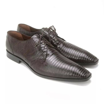 Los Altos Brown Genuine Teju Lizard Oxfords 1   - from alligatorwarehouse.com