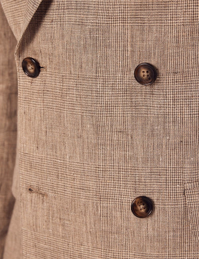 Mens Linen Suit For Beach Wedding - Summer  Suit in Brown 3 AT-2166  - from alligatorwarehouse.com