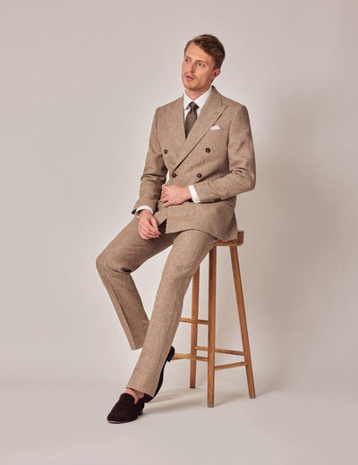 Mens Linen Suit For Beach Wedding - Summer  Suit in Brown 9 AT-2166  - from alligatorwarehouse.com