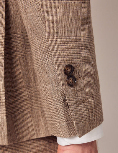 Mens Linen Suit For Beach Wedding - Summer  Suit in Brown 4 AT-2166  - from alligatorwarehouse.com