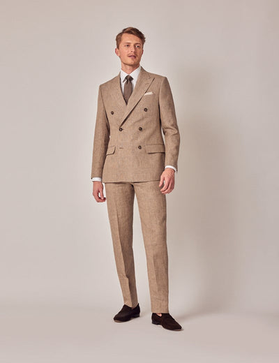 Mens Linen Suit For Beach Wedding - Summer  Suit in Brown 16 AT-2166  - from alligatorwarehouse.com
