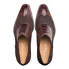 Mezlan Brown Ostrich and English Suede Gored Slip On Dress Shoes for men 3   - from alligatorwarehouse.com