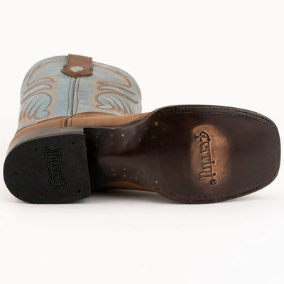 Ferinni Boot - Mens Dress Cowboy Boot  - Ferrini Men's Hunter Square Toe Boots Handcrafted - Brown 3 11093-10-130-D  - from alligatorwarehouse.com