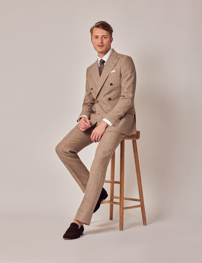 Mens Linen Suit For Beach Wedding - Summer  Suit in Brown 1 AT-2166  - from alligatorwarehouse.com
