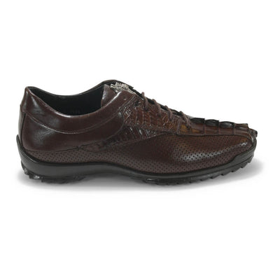 Los Altos Brown Caiman Tail Casual Shoes 2   - from alligatorwarehouse.com